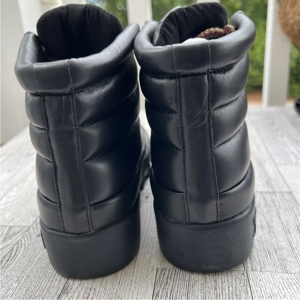 Joe's Jeans Avery Hiking Boots Leather Lace-Up Black Women’s Size 6M NEW Black - Picture 4 of 8